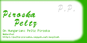 piroska peltz business card